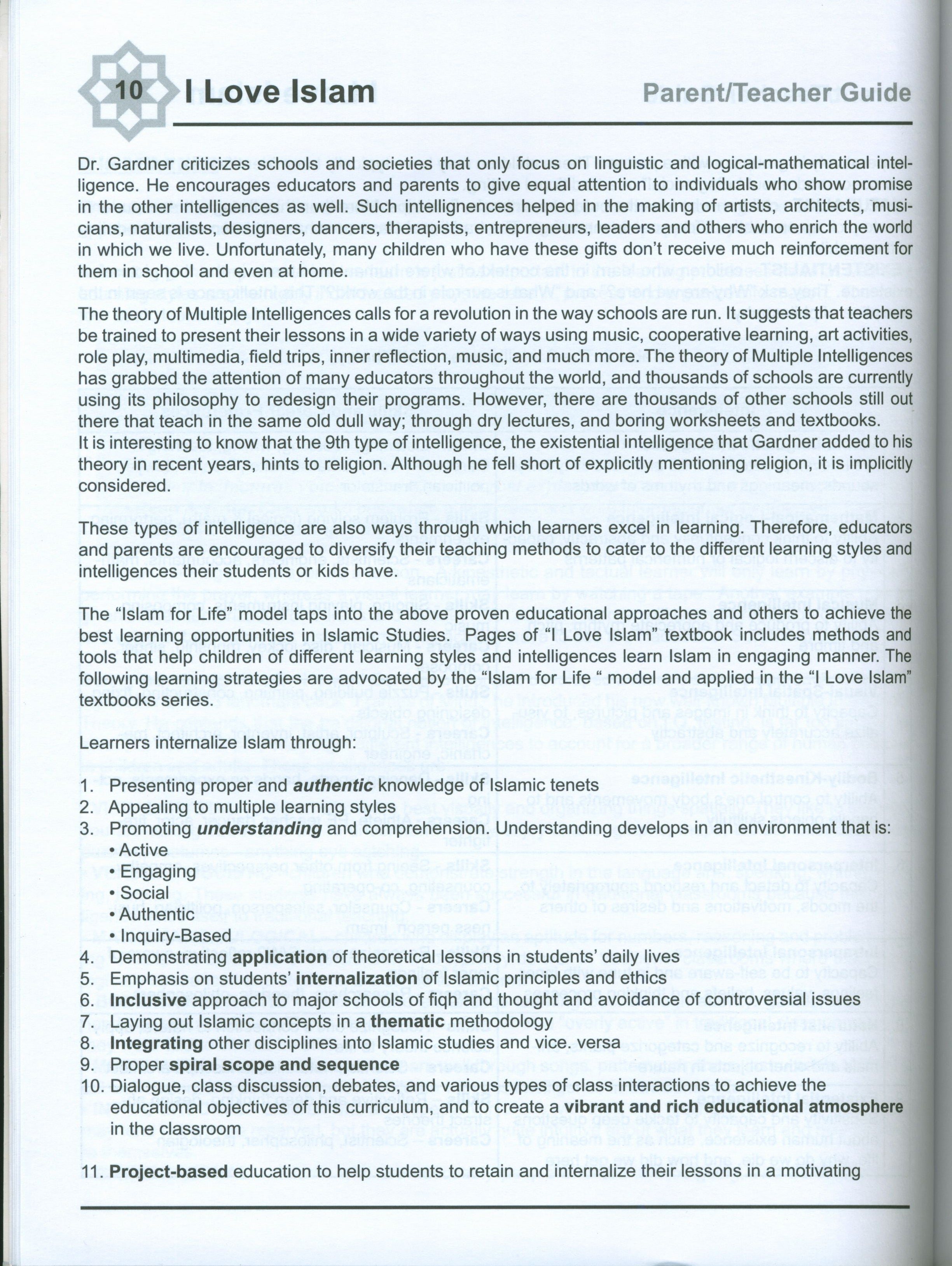 I Love Islam Teacher / Parent Guide Level 1 - First Edition
