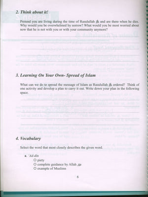 The History of Al-Khilafah Ar-Rashidah Workbook - 7th Grade