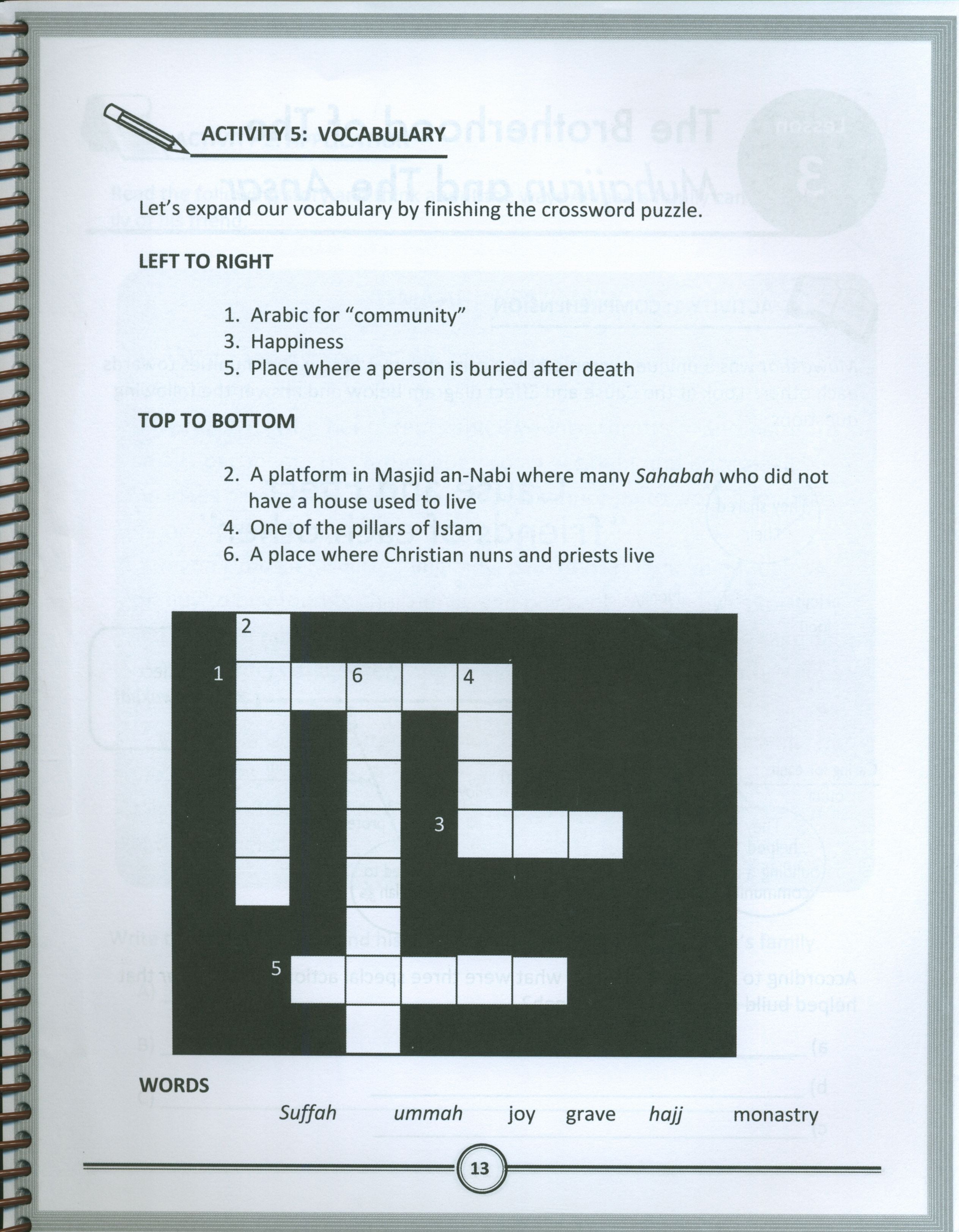 Sirah of our Prophet Grade 6: Workbook