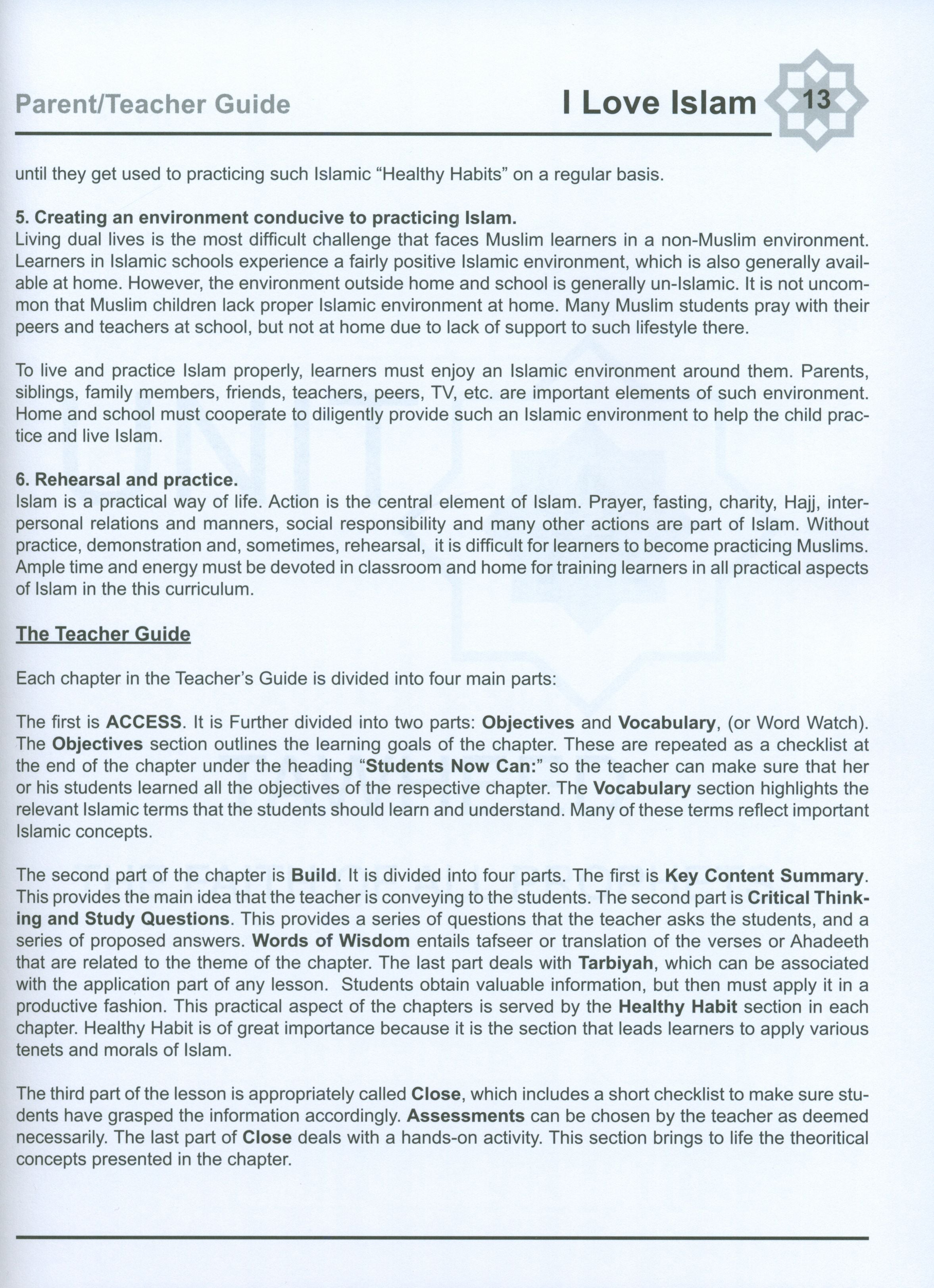 I Love Islam Weekend Edition Teacher / Parent Guide 5