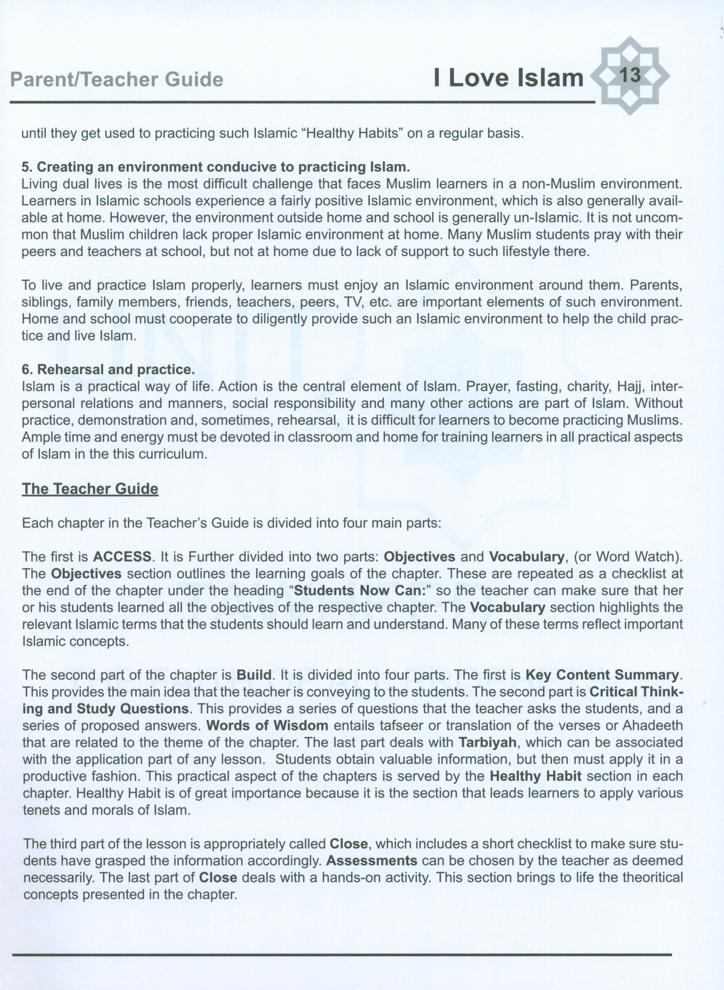I Love Islam Weekend Edition Teacher / Parent Guide 6
