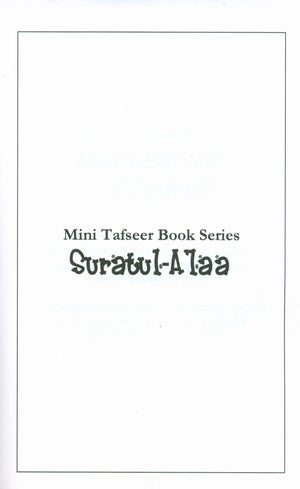 Mini Tafseer Book Suratul A'laa (Surah 87)