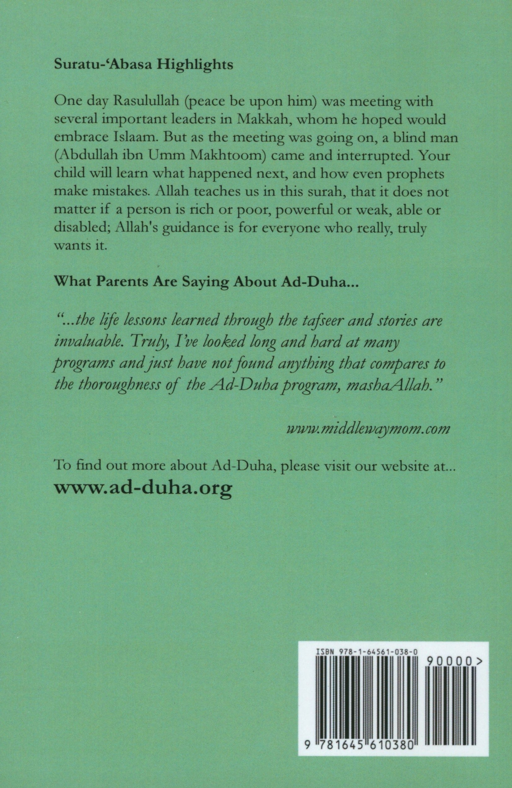 Mini Tafseer Book Suratu 'Abasa (Surah 80)