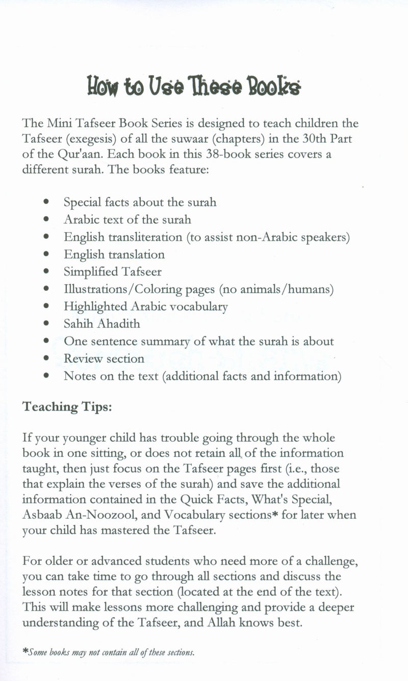 Mini Tafseer Book Suratush Shams (Surah 91)
