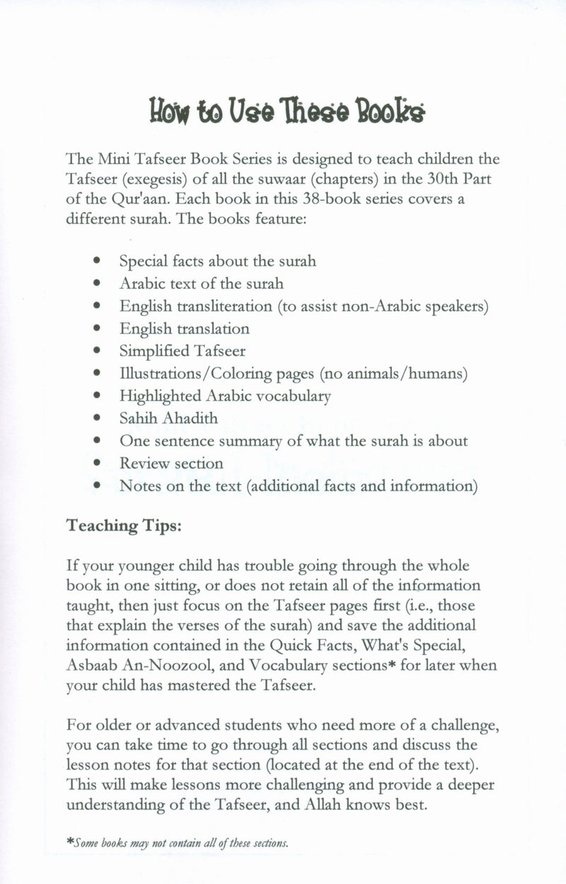 Mini Tafseer Book Suratul Inshiqaaq (Surah 84)