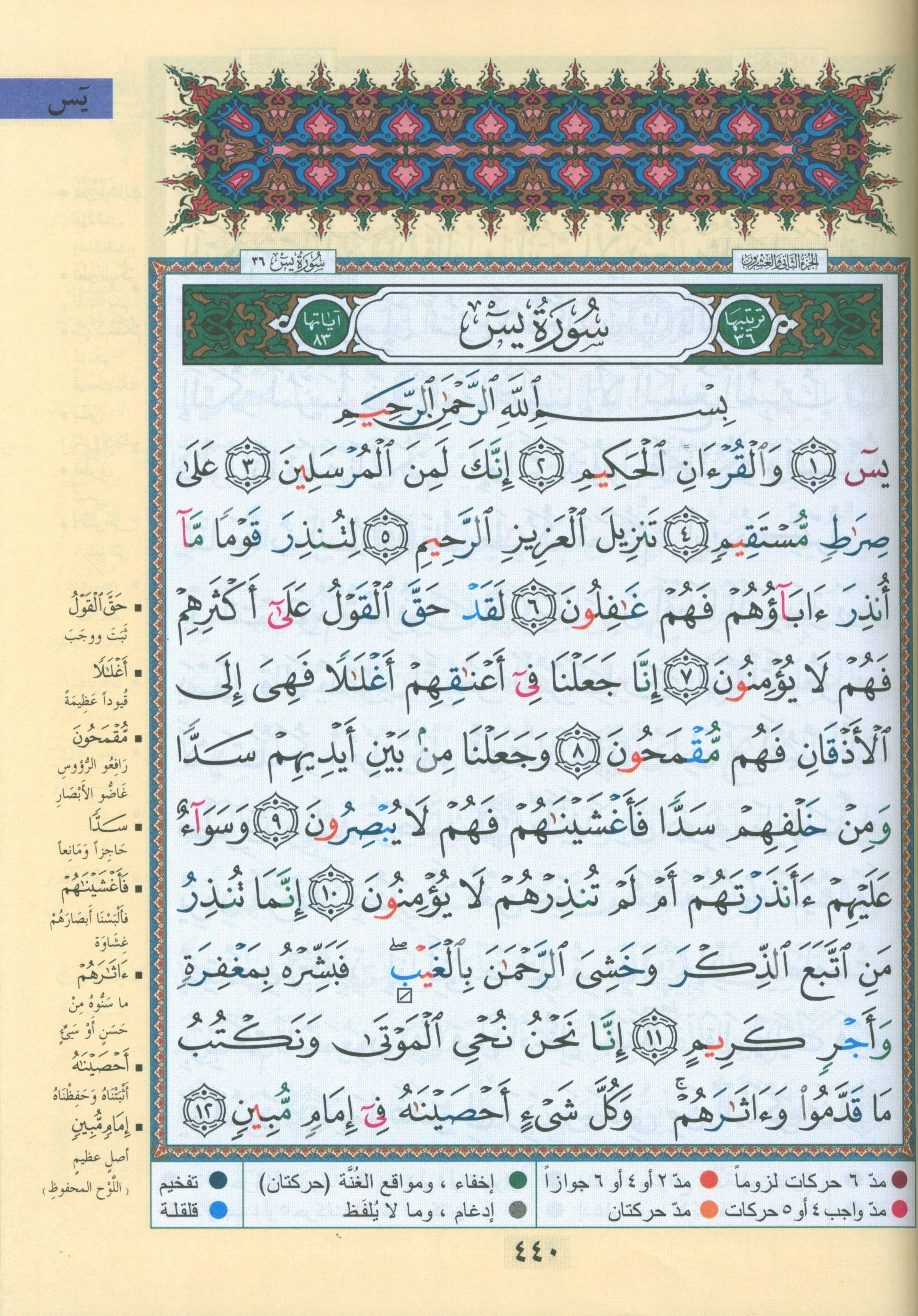 Tajweed Quran in 4 Parts 7 x 9