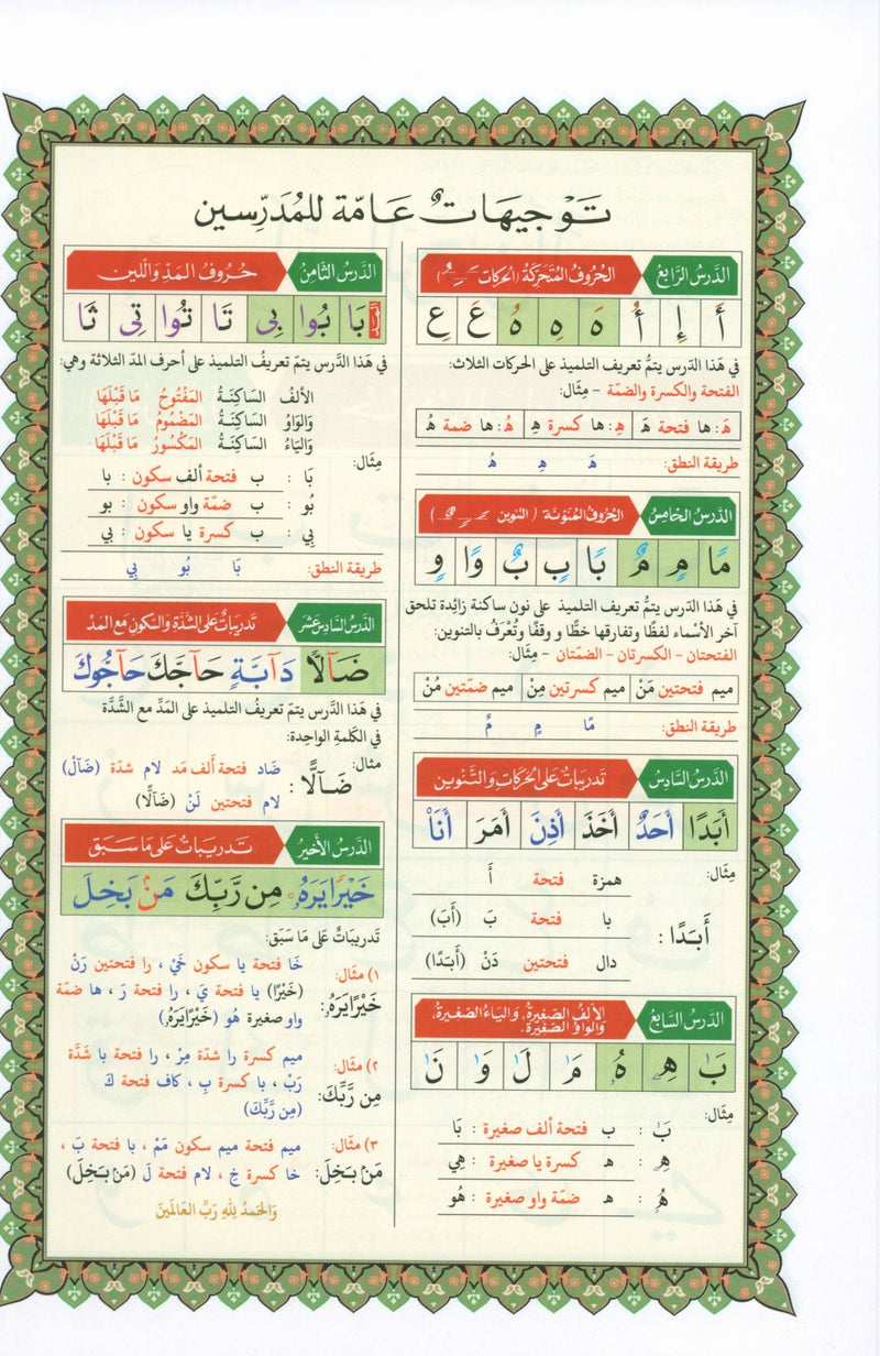 Al-Qaidah An-Noraniah - Robu Yaseen & Suratul-Fatihah for Beginners Large Size 8.5 x 11 with Urdu Script ربع يــس مع سورة الفاتحة لتعليم المبتدئين