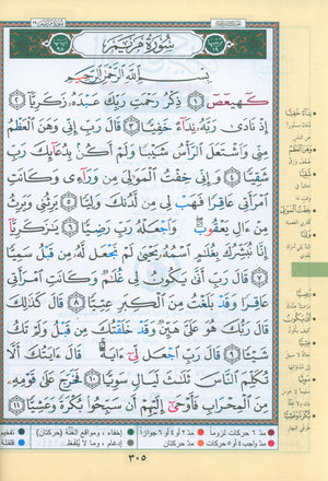 Tajweed Quran in 4 Parts 7 x 9