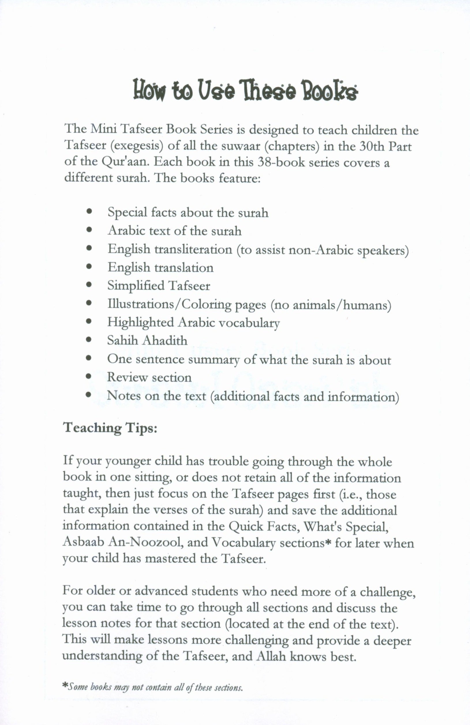 Mini Tafseer Book Suratul Qaari'ah (Surah 101)