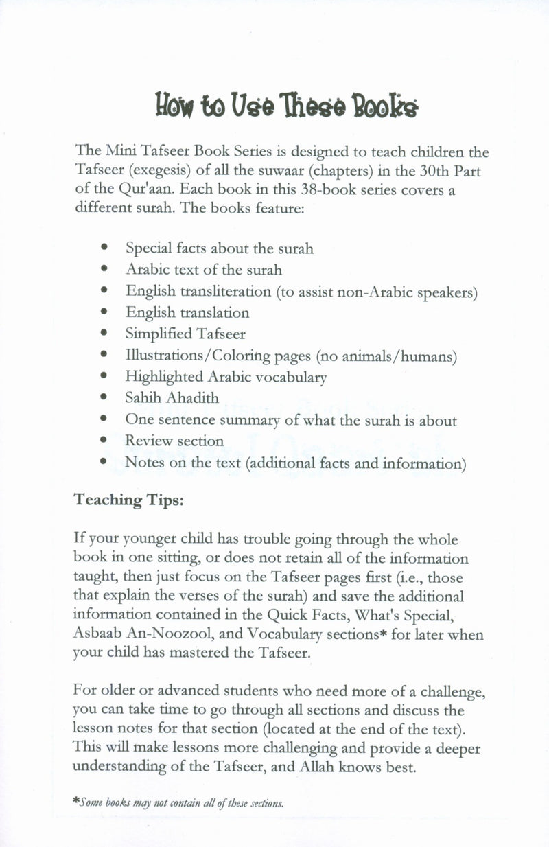 Mini Tafseer Book Suratul Qaari'ah (Surah 101)