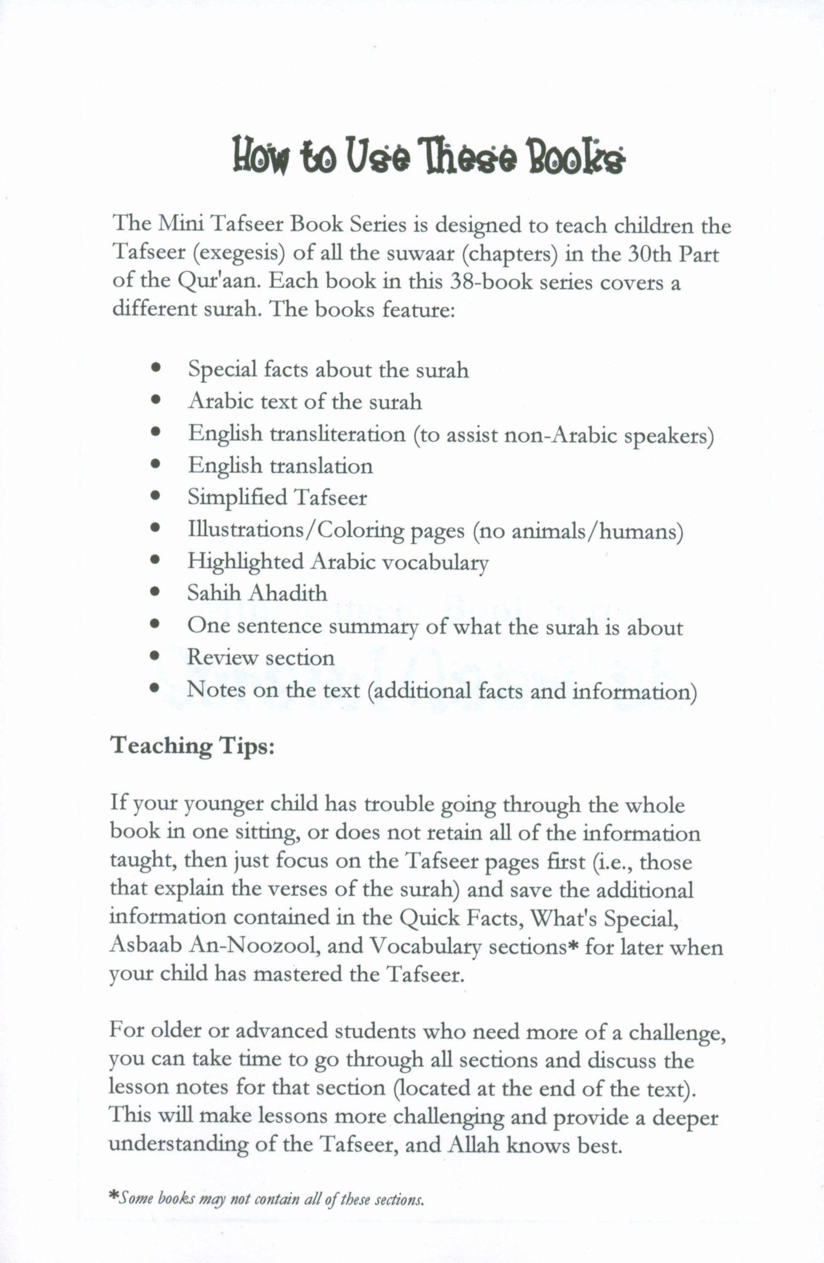 Mini Tafseer Book Suratul Qaari'ah (Surah 101)