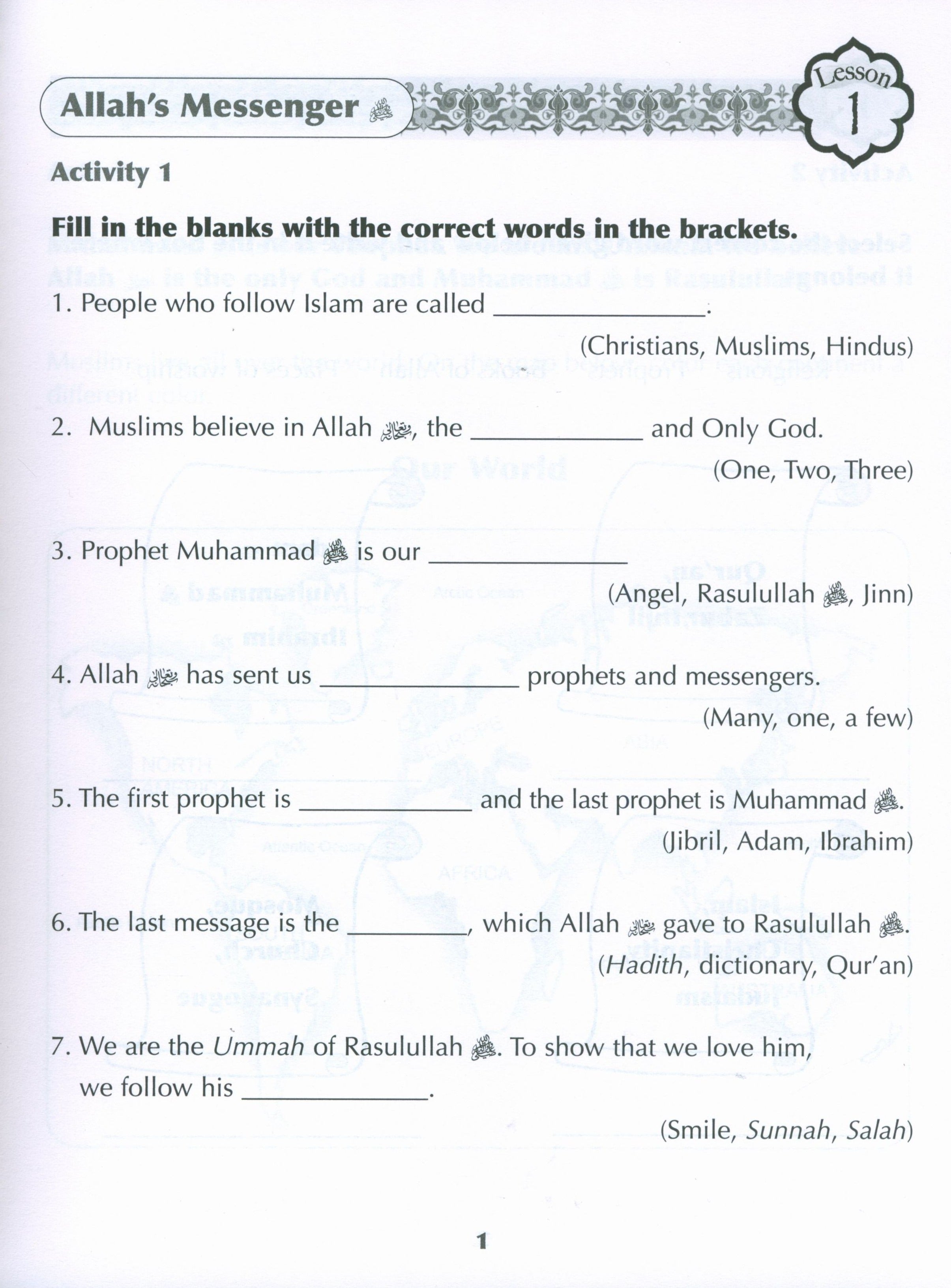 Sirah of our Prophet Grade 2: Workbook
