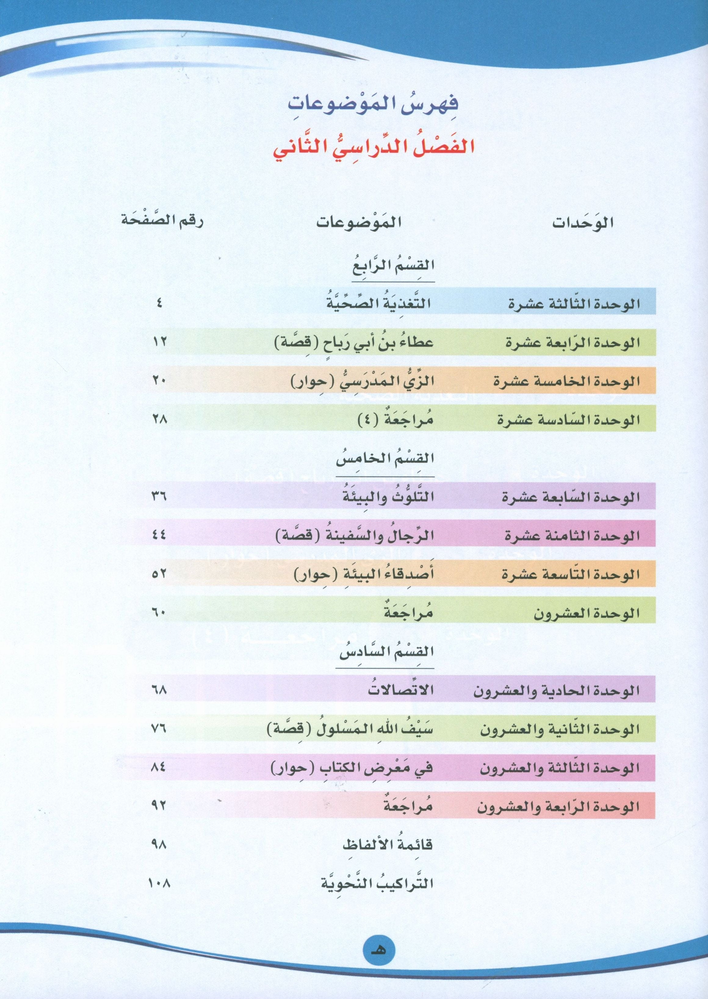 ICO Learn Arabic Textbook Level 6 Part 2 تعلم العربية كتاب التلميذ
