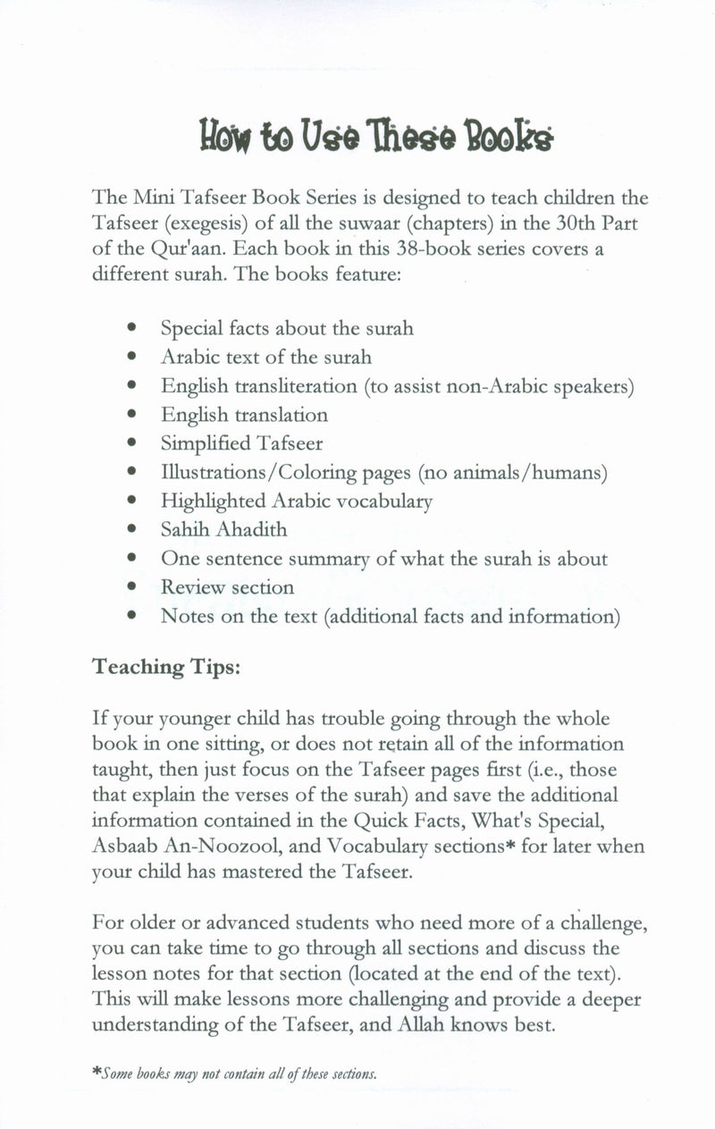 Mini Tafseer Book Suratul Ghaashiyah (Surah 88)