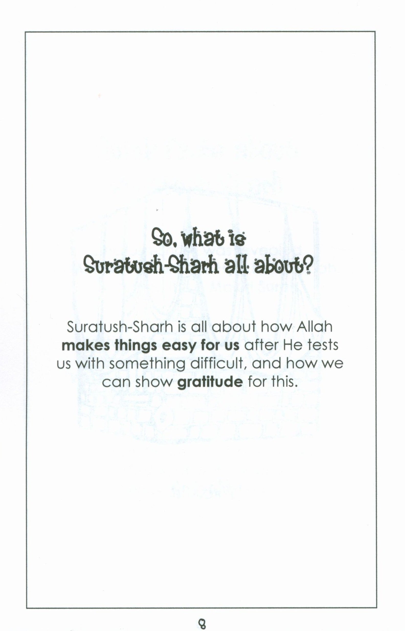Mini Tafseer Book Suratush Sharh (Surah 94)
