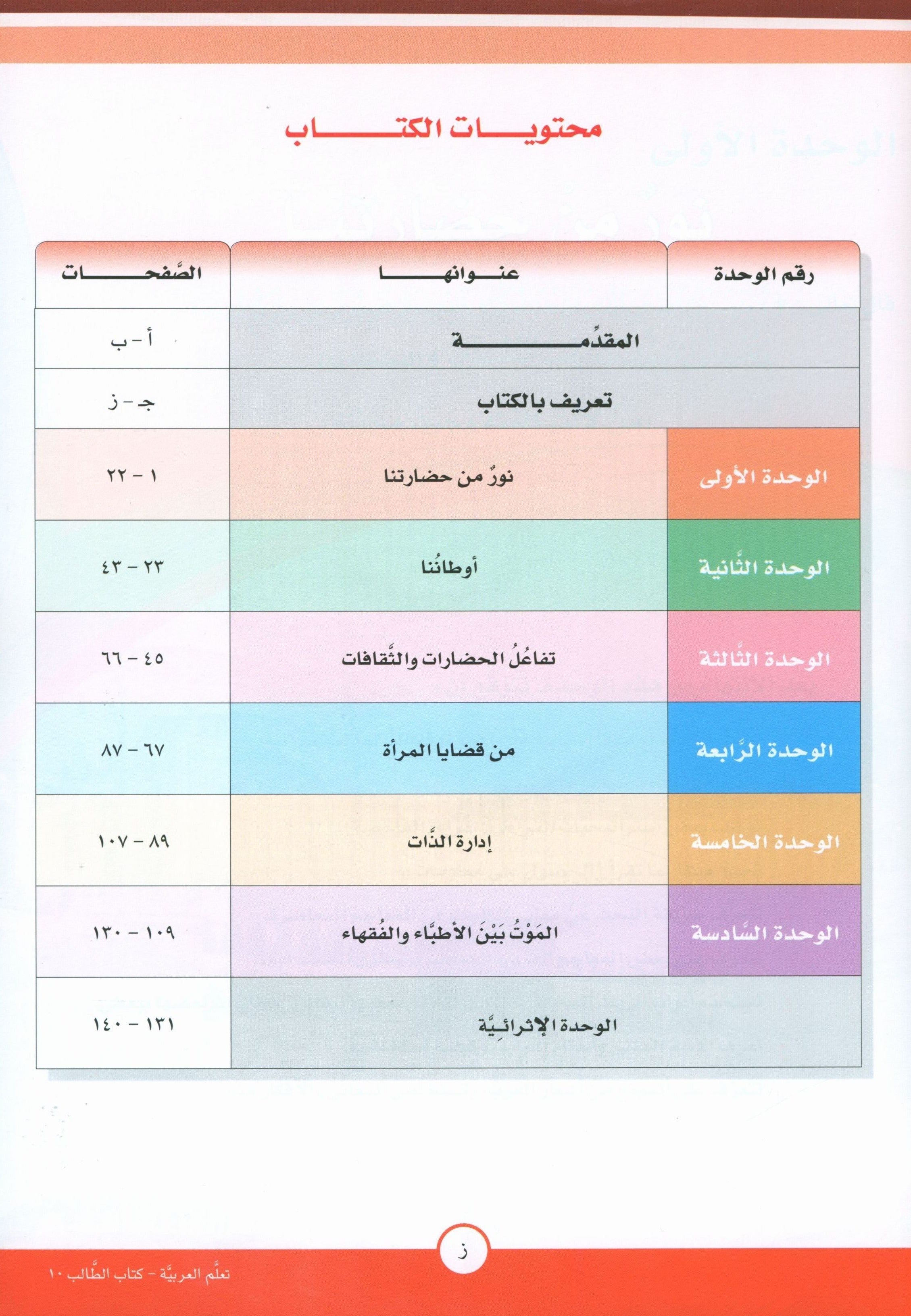 ICO Learn Arabic Textbook Level 10 Part 1 تعلم العربية كتاب التلميذ
