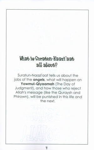 Mini Tafseer Book Suratun Naazi'aat (Surah 79)