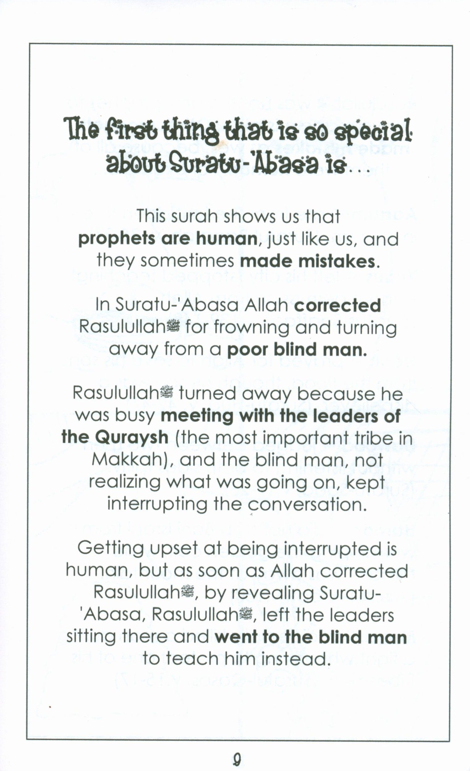 Mini Tafseer Book Suratu 'Abasa (Surah 80)