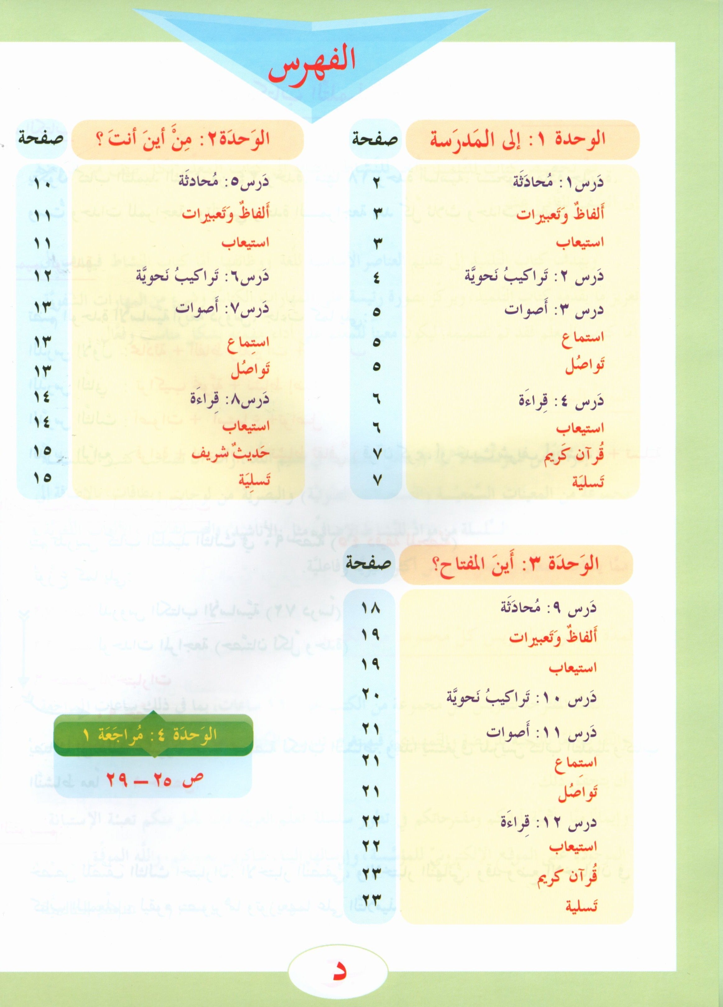 ICO Learn Arabic Textbook Level 3 Part 1 تعلم العربية كتاب التلميذ