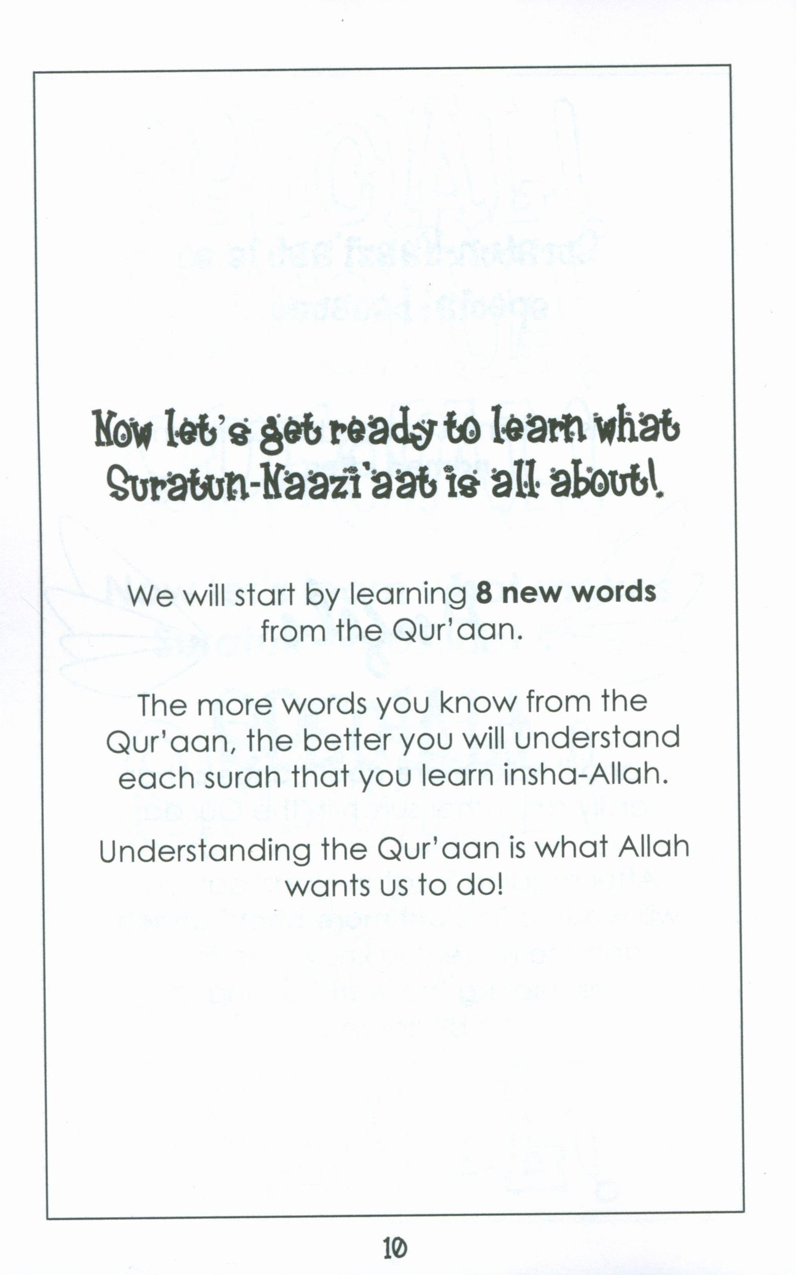 Mini Tafseer Book Suratun Naazi'aat (Surah 79)
