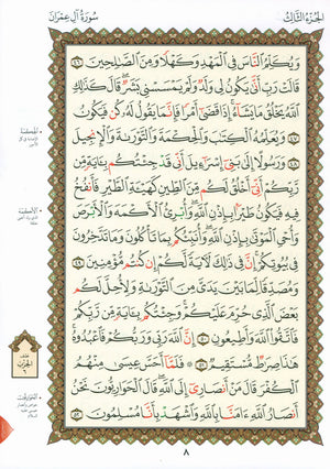 Al-Qaidah An-Noraniah - Second Zahraa Surat Aal Imran Large 8.5 x 11.5 القاعدة النورانية وتطبيقاتها على الزهراء الثانية (سورة آل عمران)