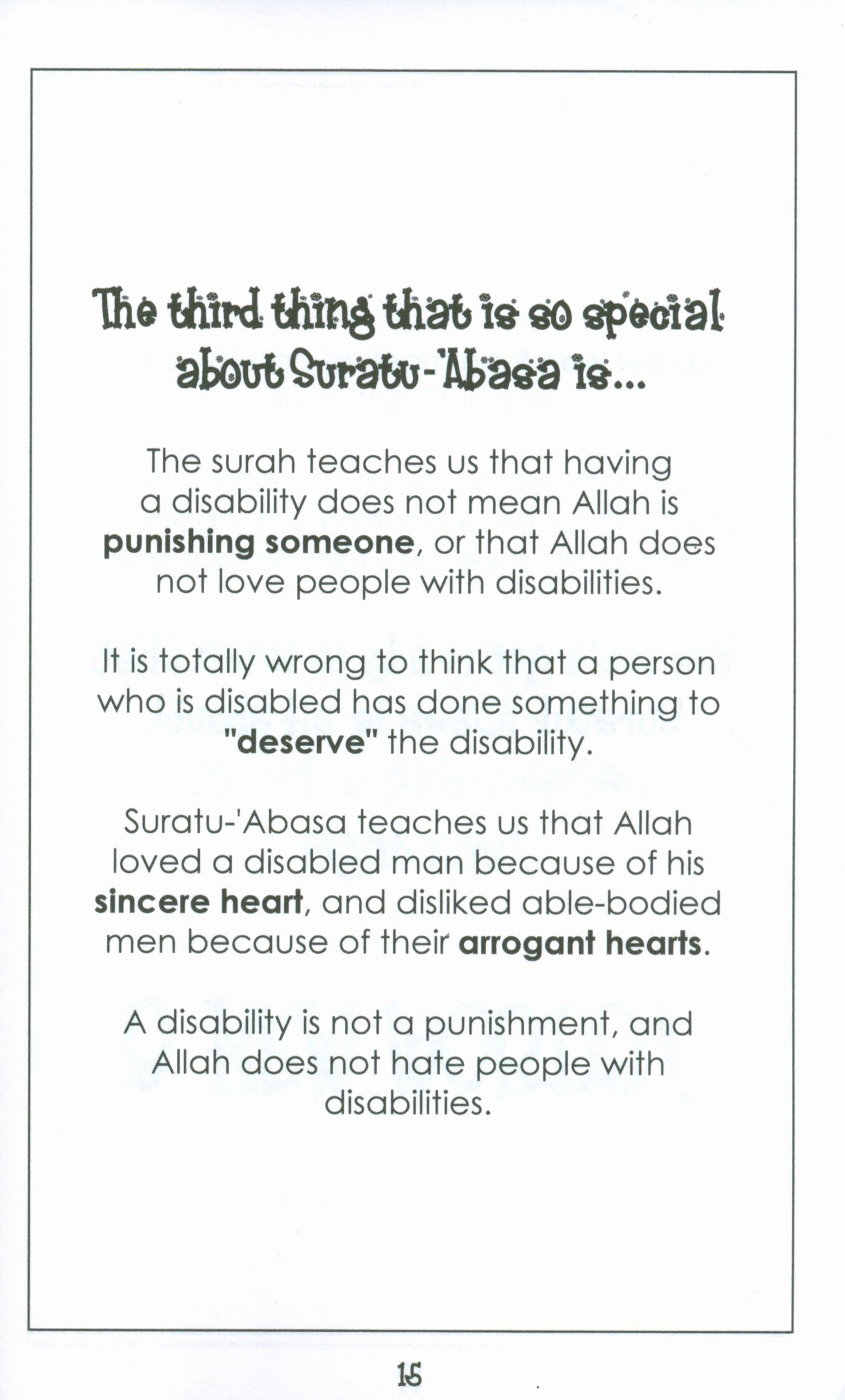 Mini Tafseer Book Suratu 'Abasa (Surah 80)